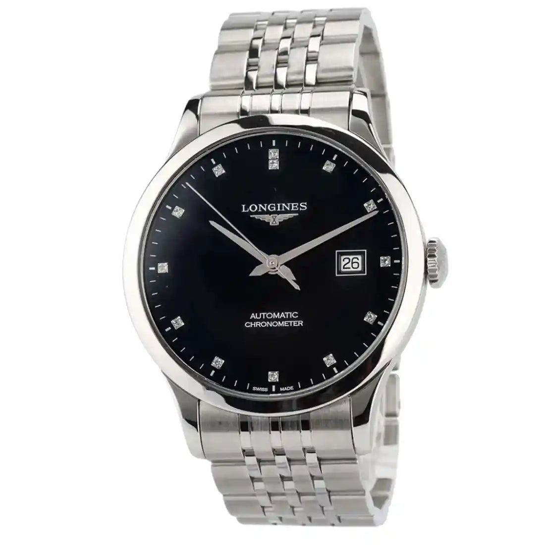 Longines Record Automatik Schwarz