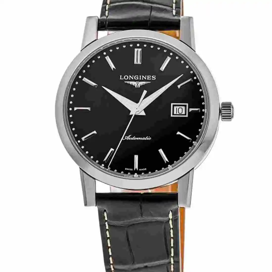 Longines Record Automatic Zwart 40 mm