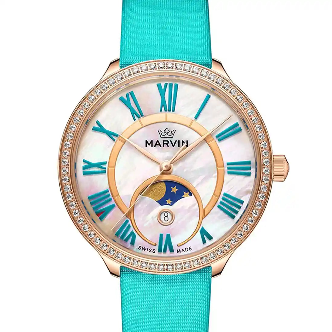 Montres Marvin, collection Ma Chérie, Quartz Mère De Perle