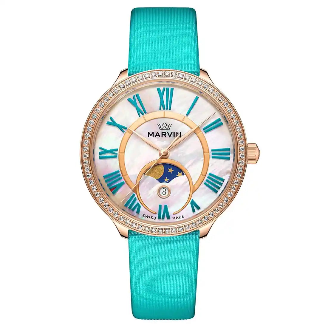 Montres Marvin, collection Ma Chérie, Quartz Mère De Perle