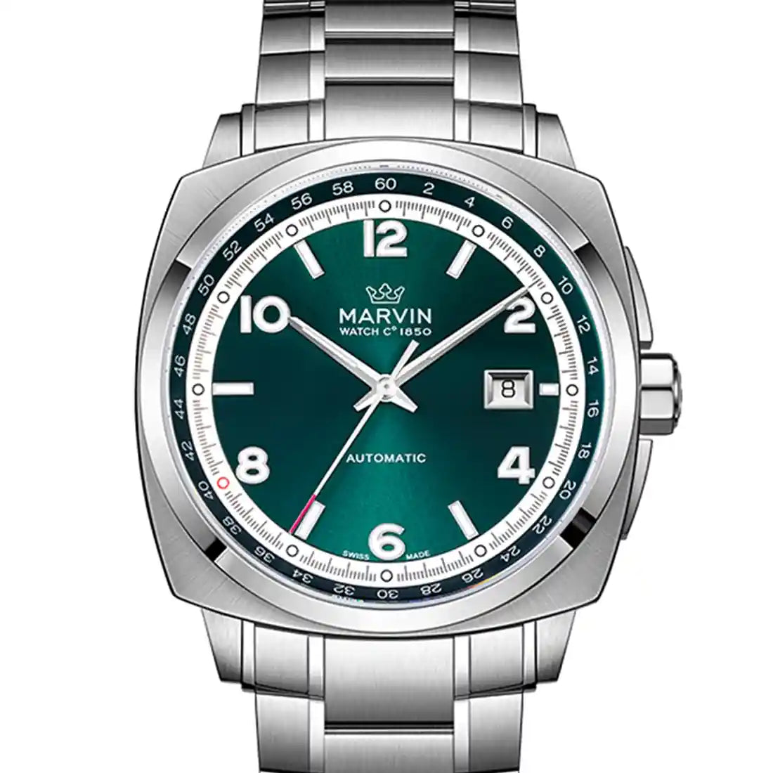 Marvin Watches Malton Cushion Automatic Green 42mm