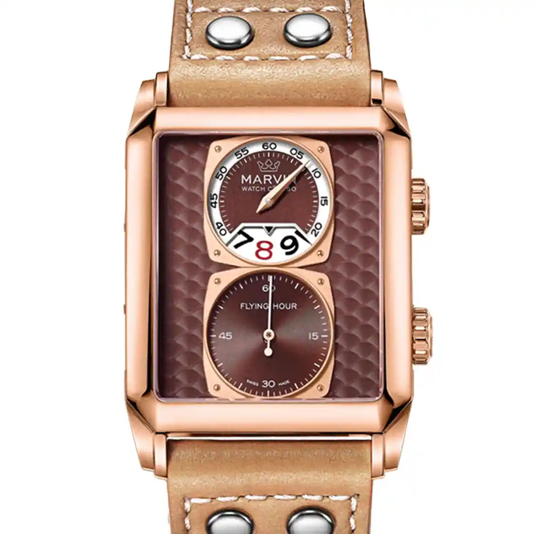 Montre Marvin Malton Rectangulaire Quartz Brun