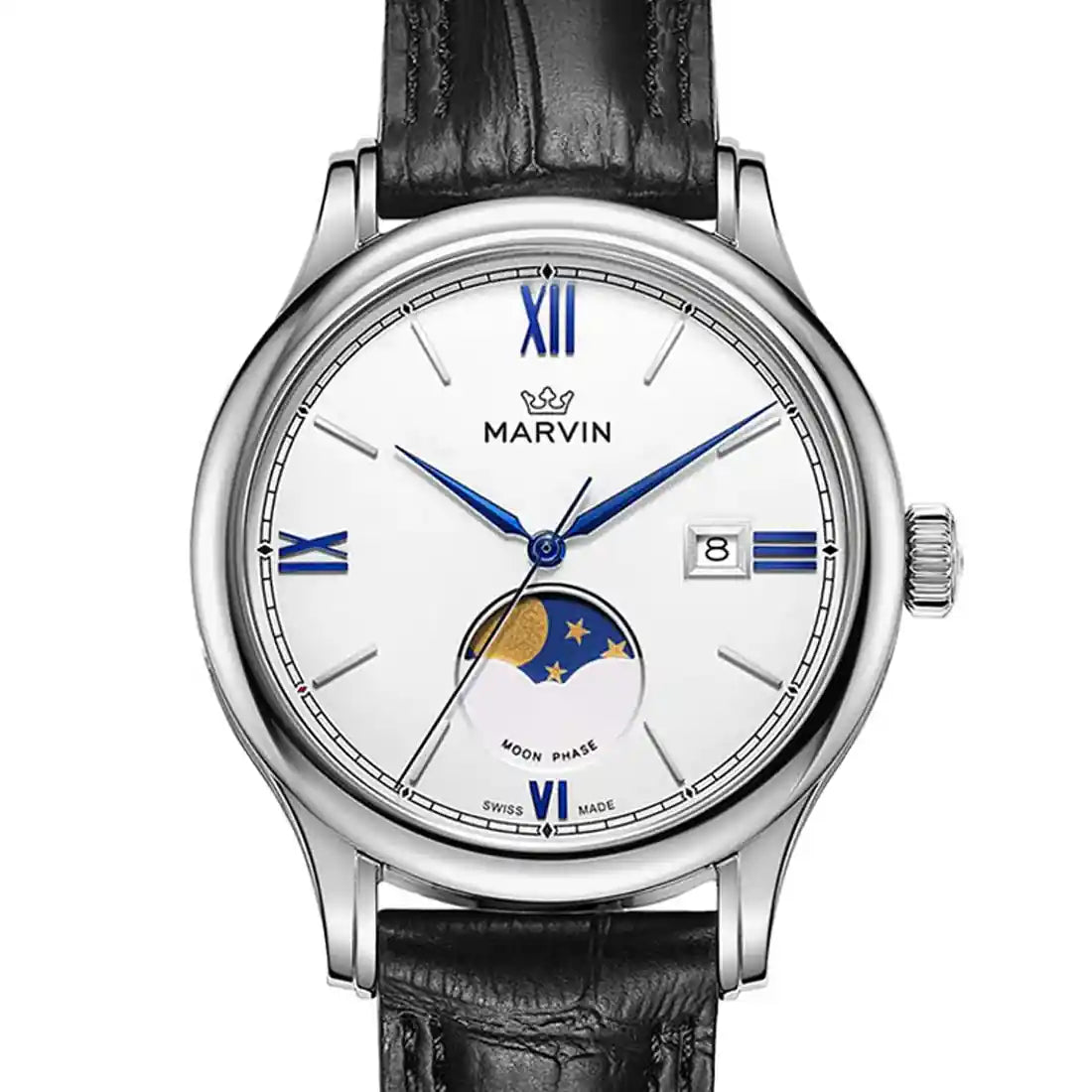 Montre Marvin Malton Rond Quartz Blanc