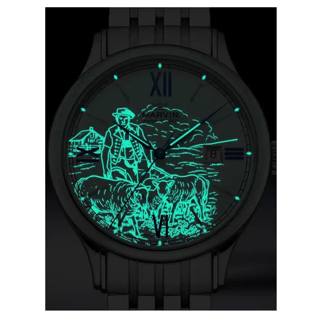 Marvin Watches Malton Round Automatic White 41mm