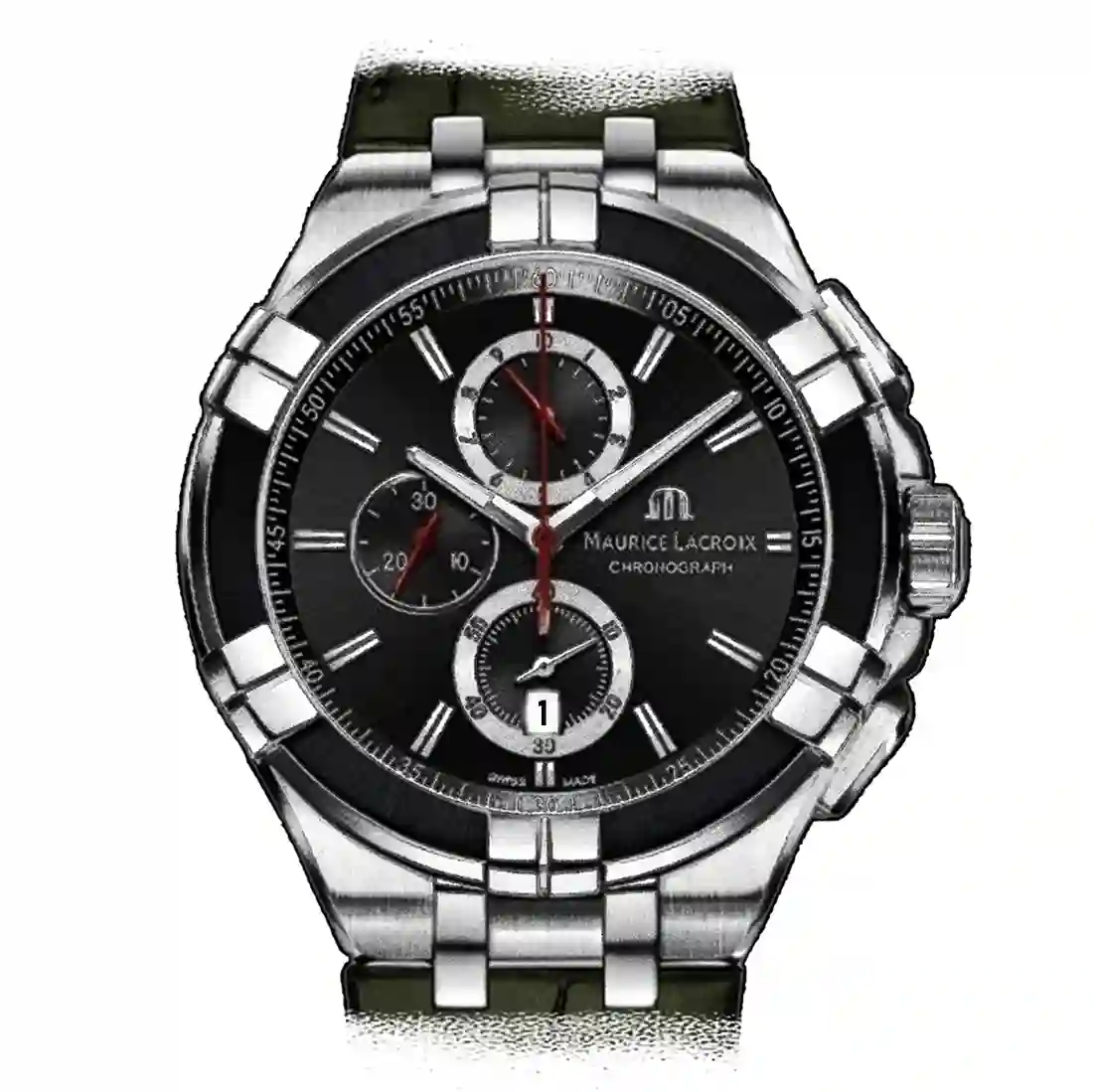 Maurice Lacroix Aikon Quartz Zwart 44 mm