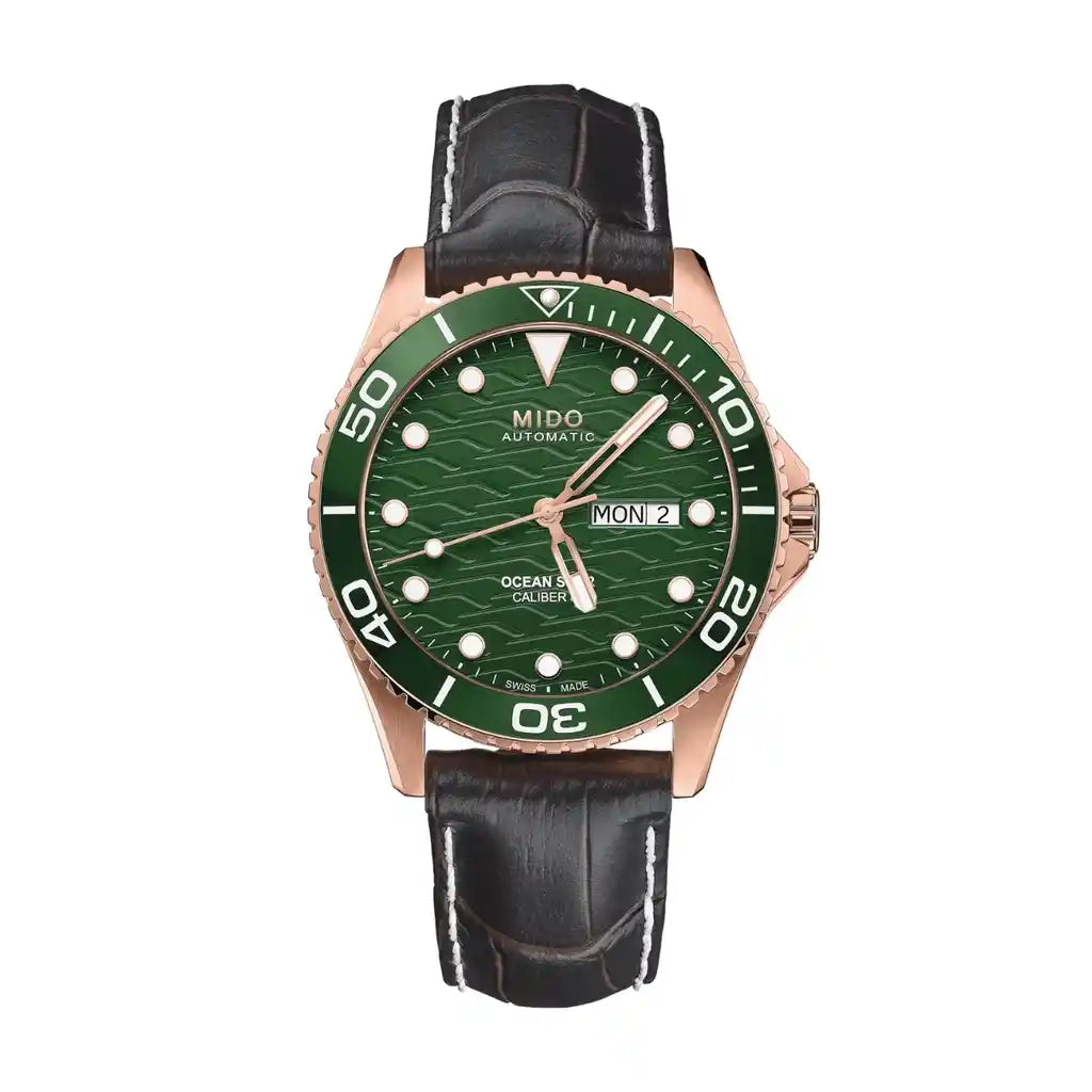 Mido Ocean Star M042.430.36.091.00 : montre en acier inoxydable de 42 mm Vert