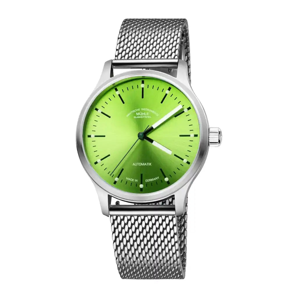 Mühle Glashütte Panova M1-40-76-1-MB-II Green Dial Stainless steel 40mm Watch