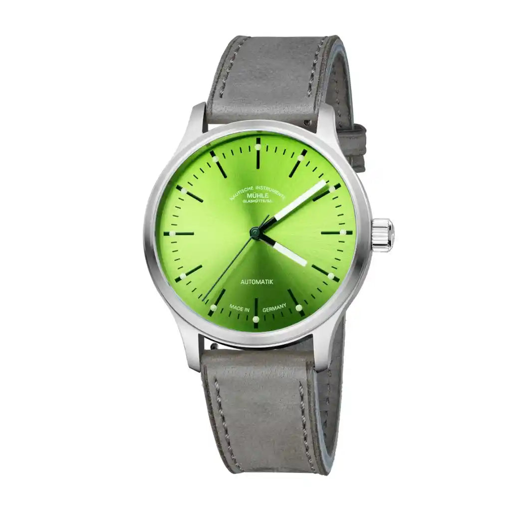 Mühle Glashütte Panova M1-40-76-1-LB-V Green Dial Stainless steel 40mm Watch