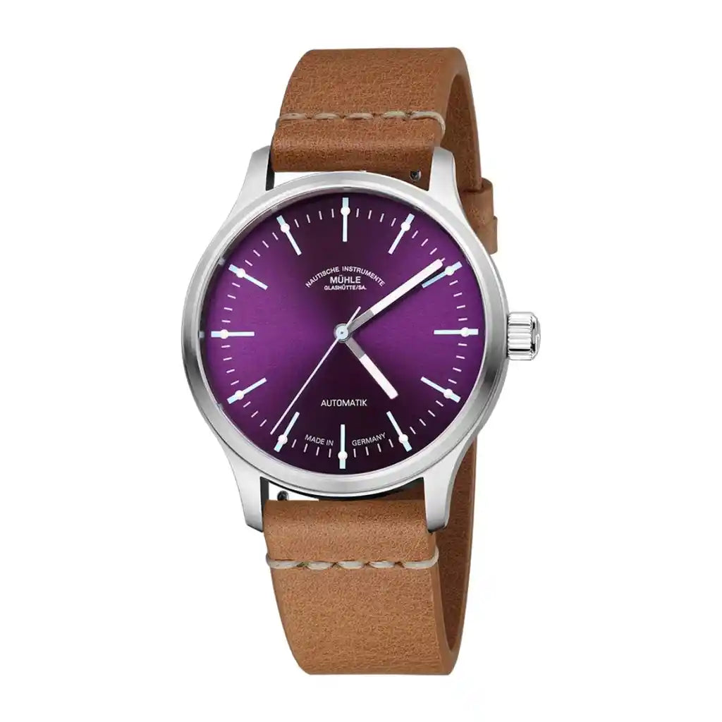 Mühle Glashütte Panova M1-40-78-1-LB-II Violet Dial Stainless steel 40mm Watch