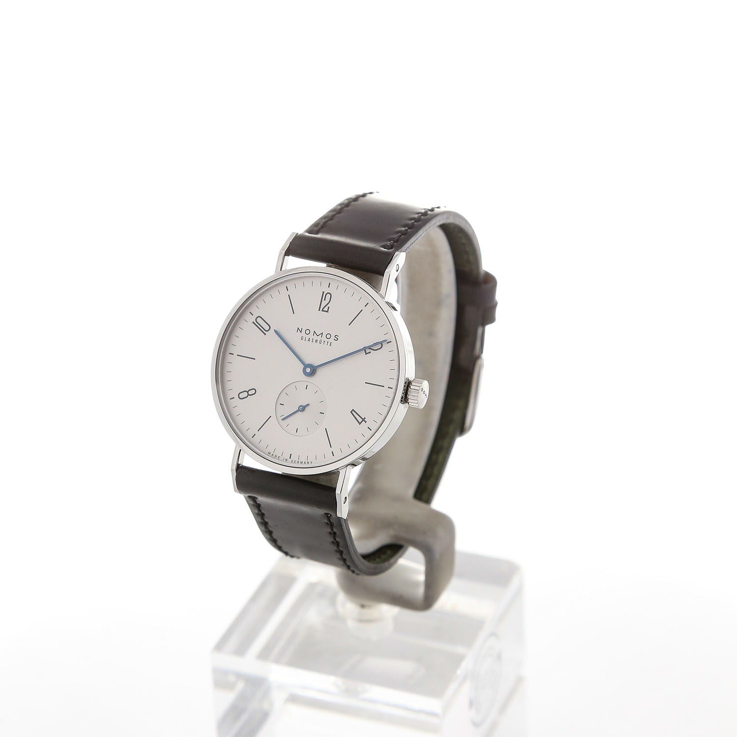 Nomos Glashütte Tangente met handopwinding, zilver, 35 mm