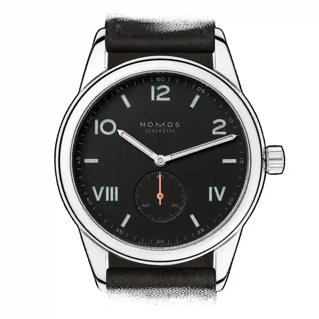 Nomos Glashütte Club Manual Winding Black 38mm