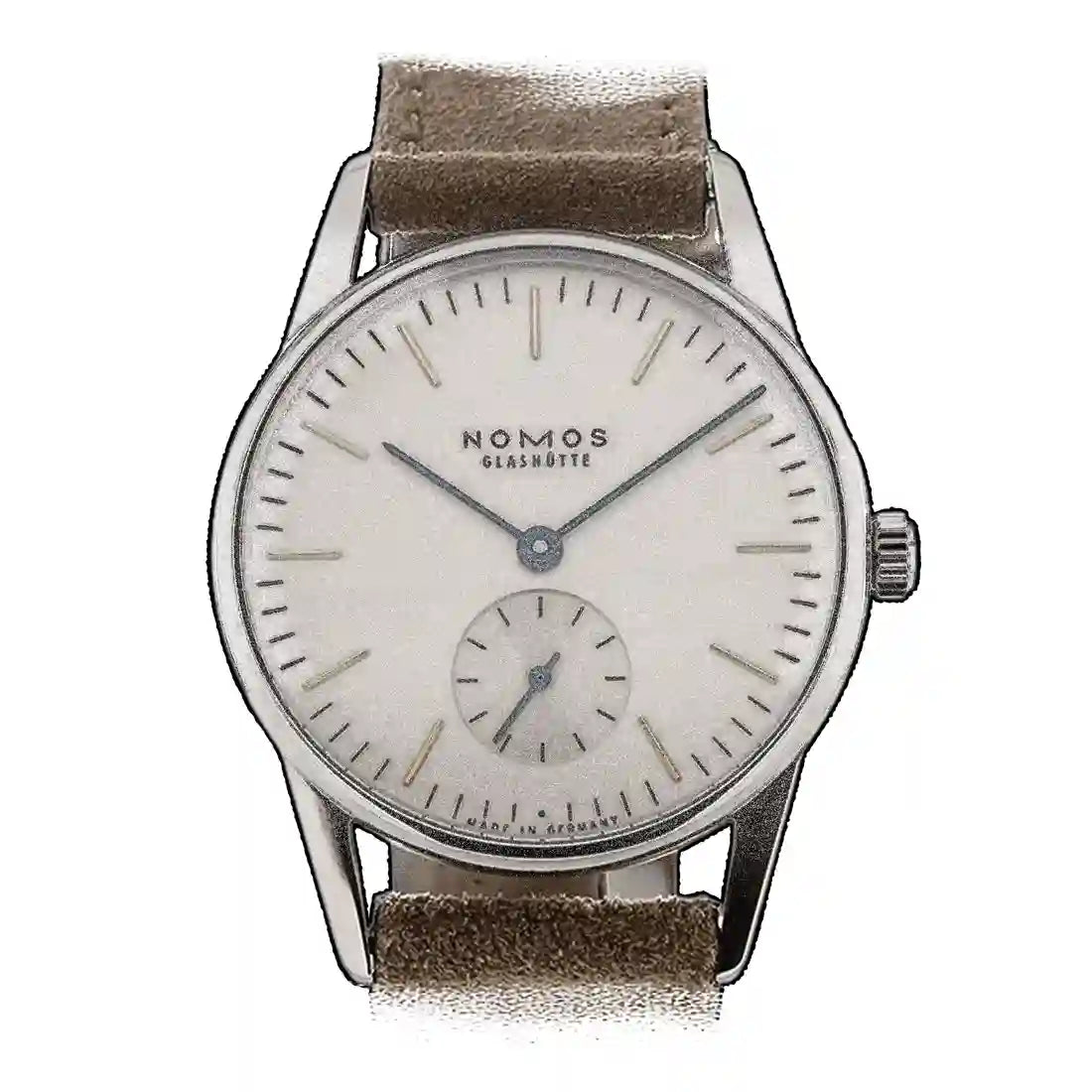 Nomos Glashütte Orion met handopwinding, zilver, 33 mm