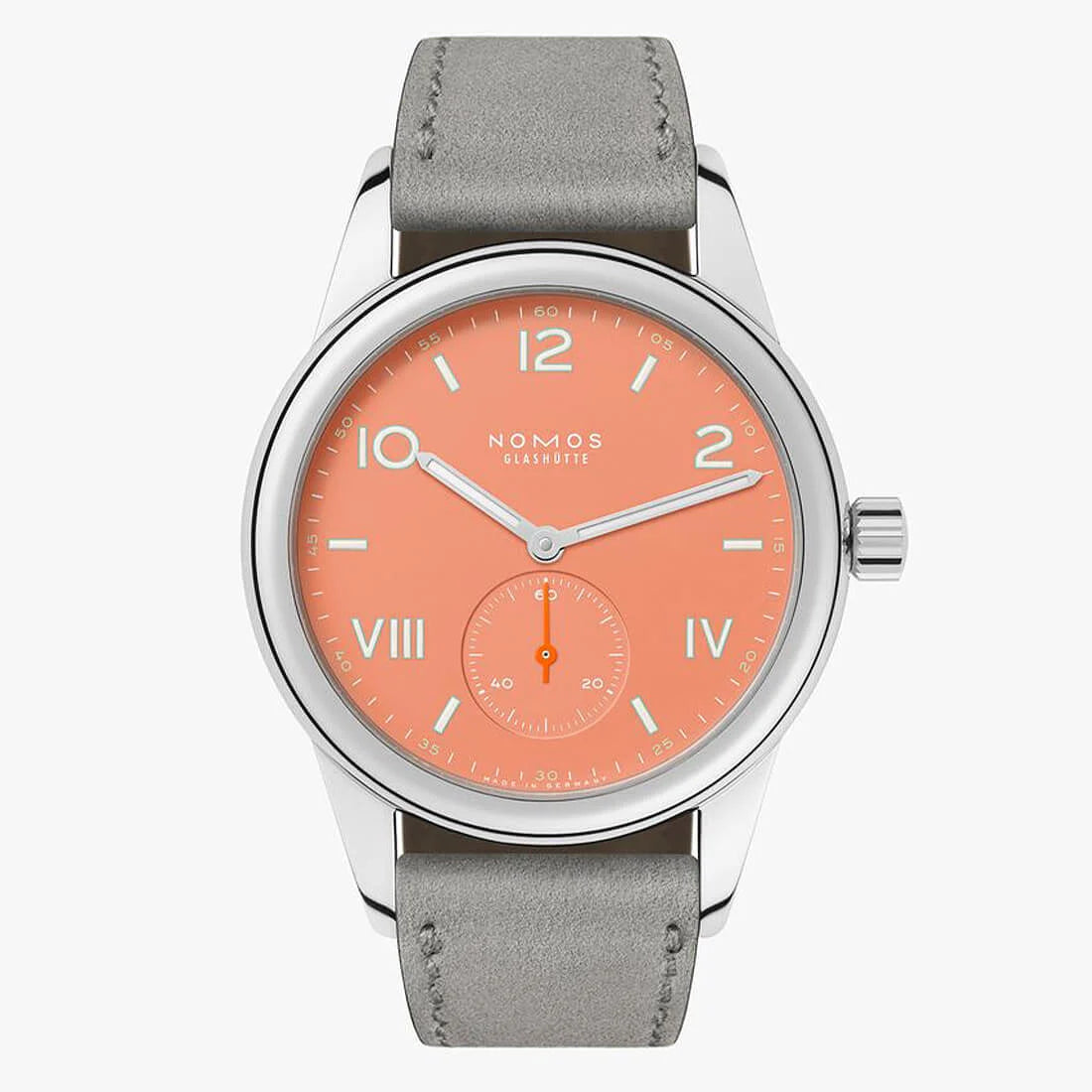 Nomos Glashütte Club Handaufzug Orange