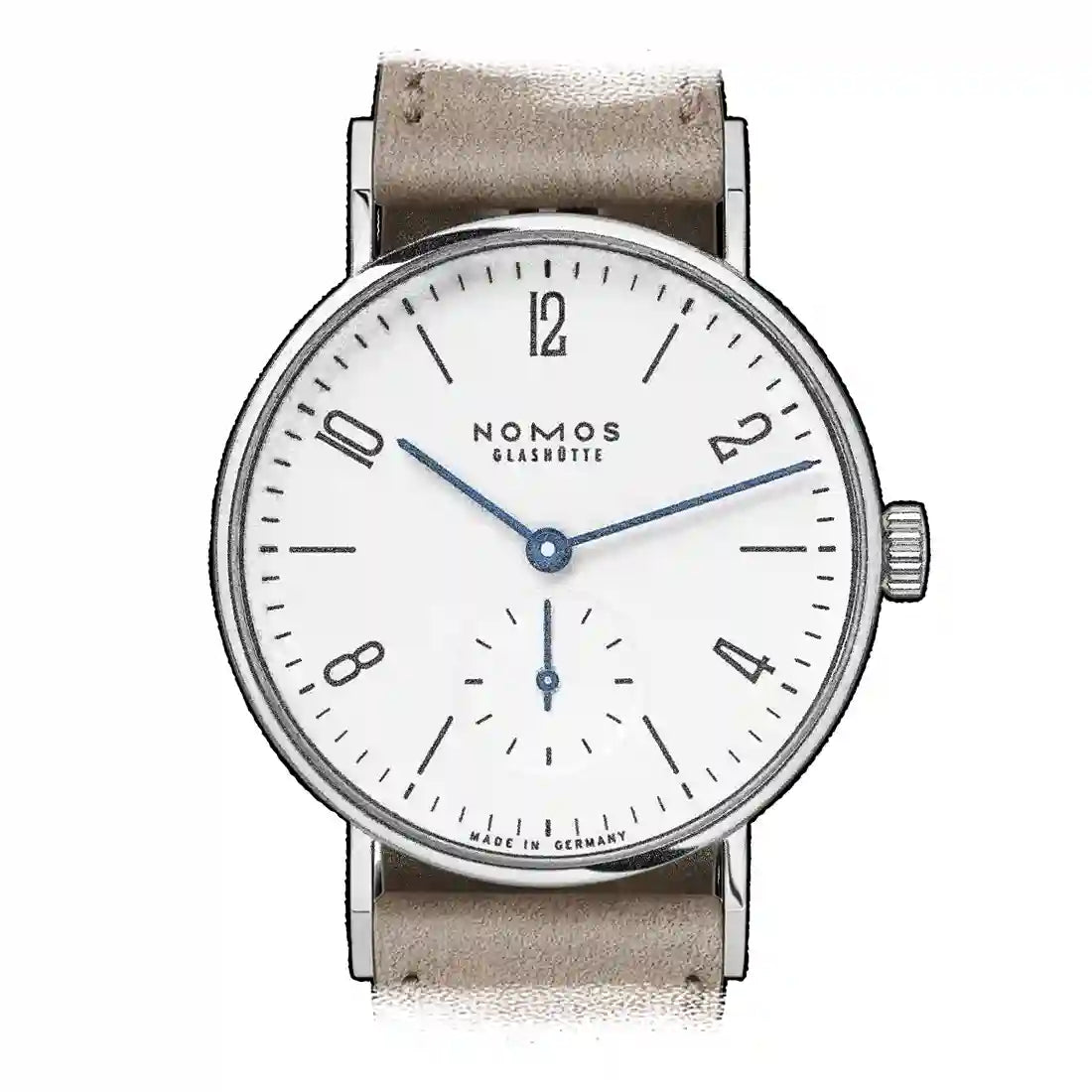 Nomos Glashütte Tangente met handopwinding, zilver, 33 mm