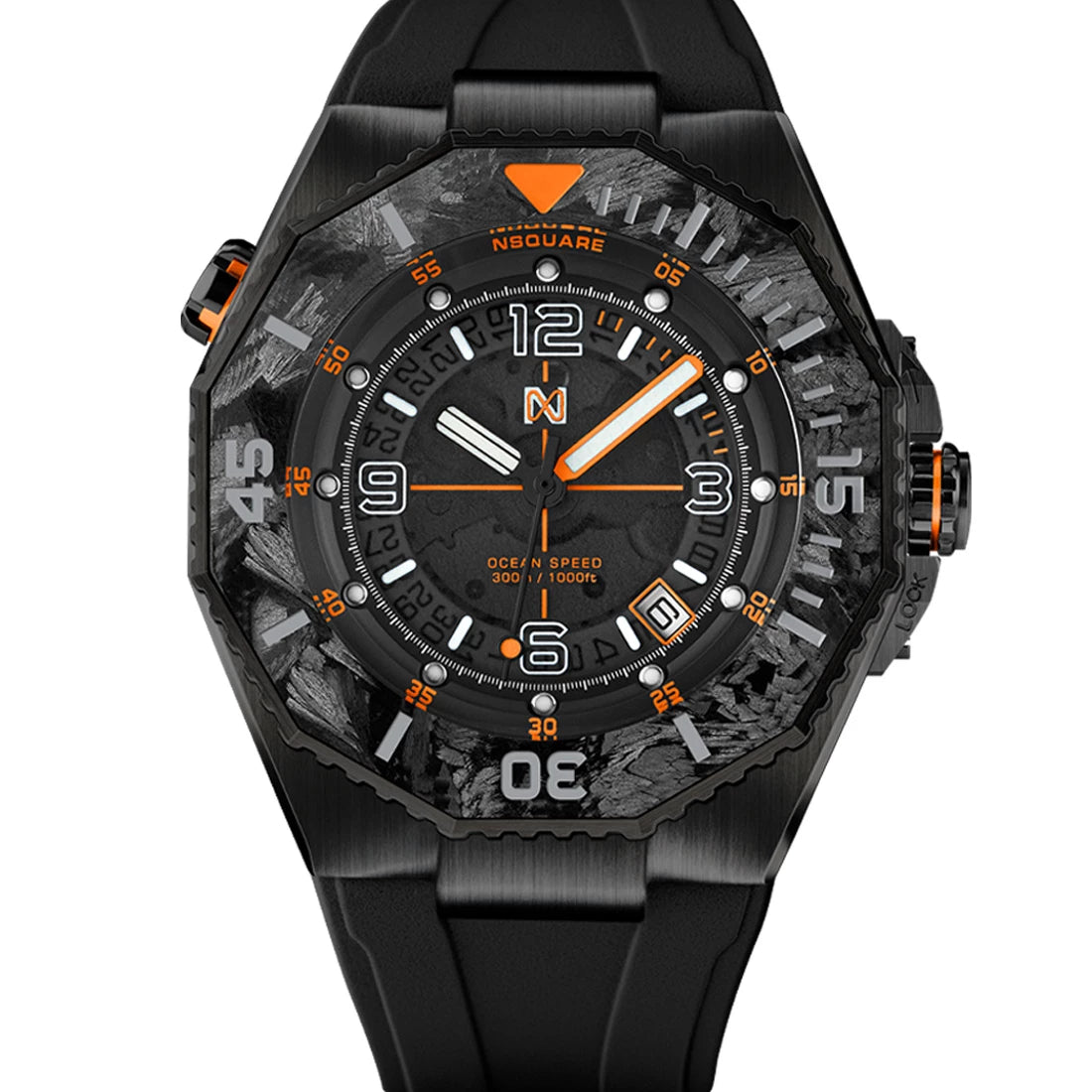 NSquare Diver Automatik Schwarz