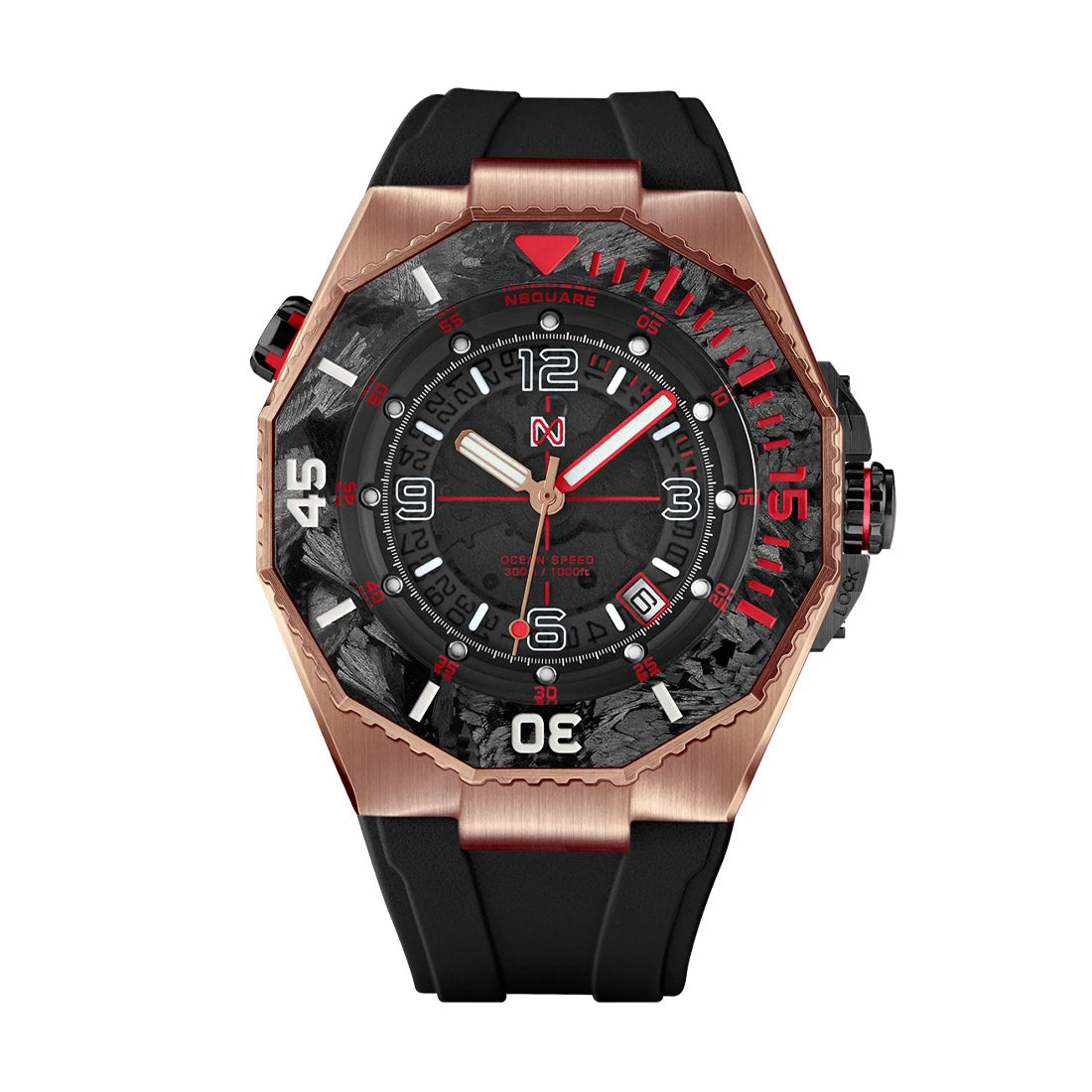 NSquare Diver Automatik Schwarz