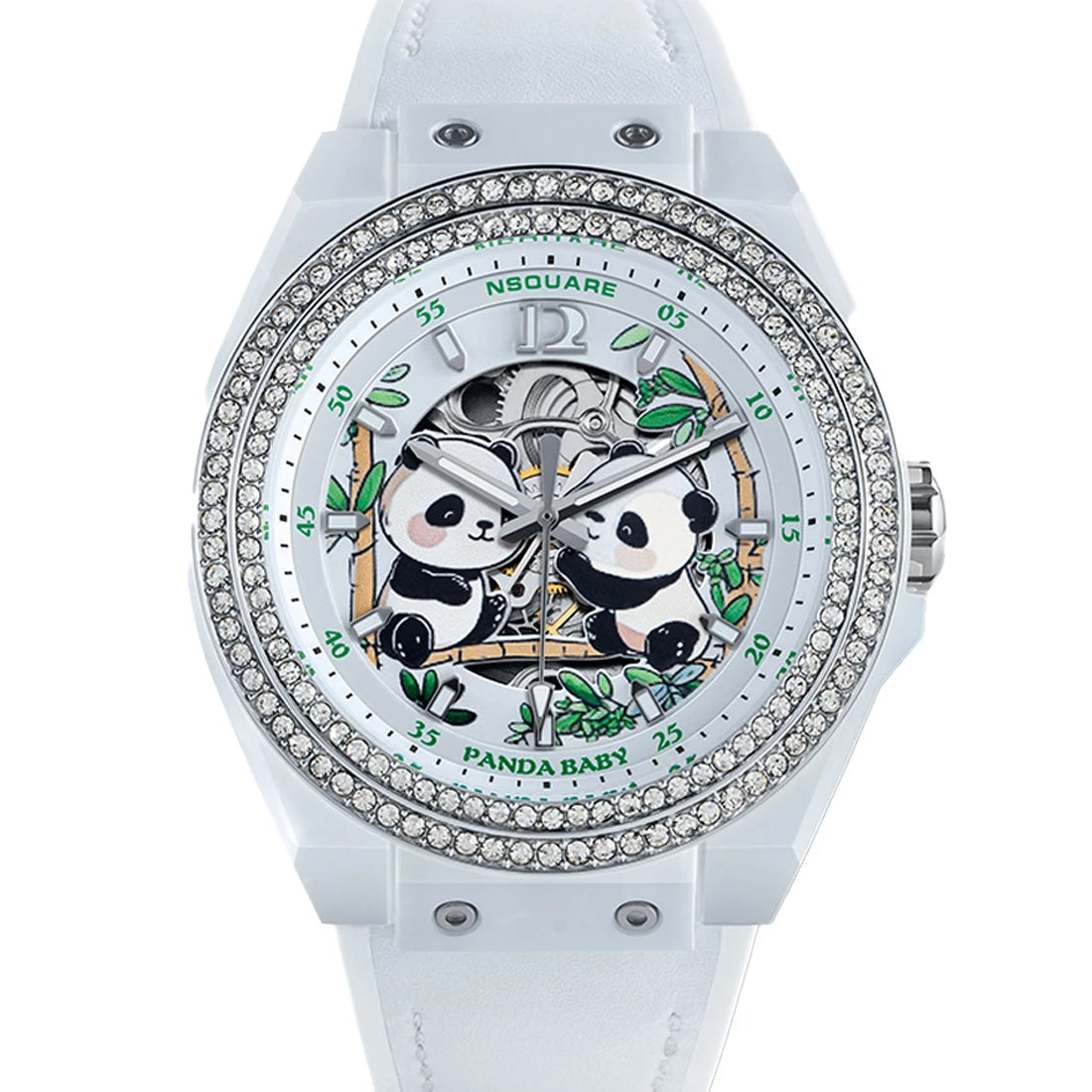 NSquare Panda Baby Automatik Weiß