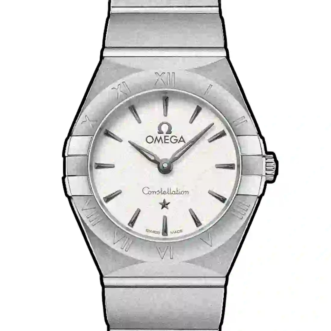 Omega Constellation Manhattan Quartz Silver 25mm