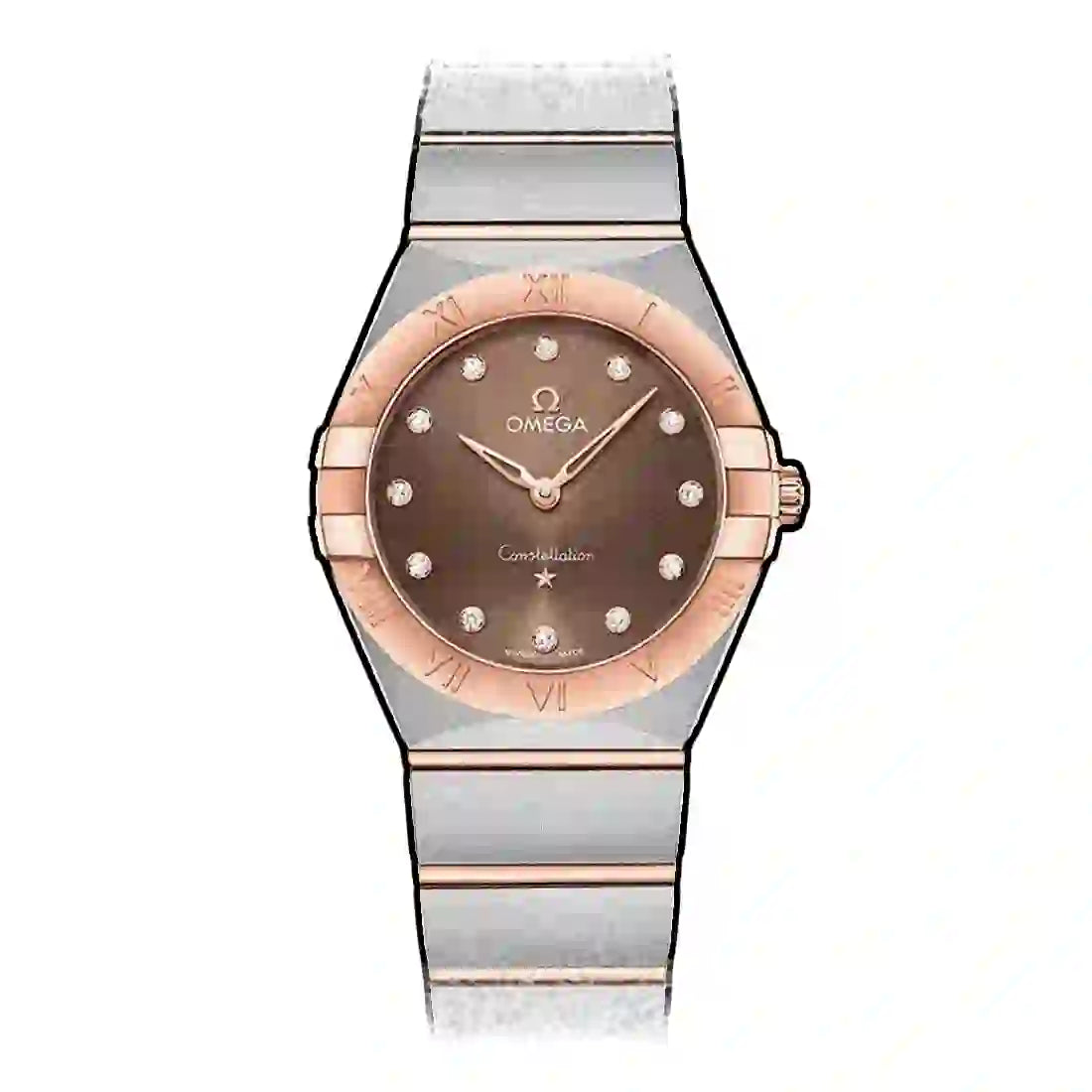 Omega Constellation Manhattan Quartz Brown 28mm