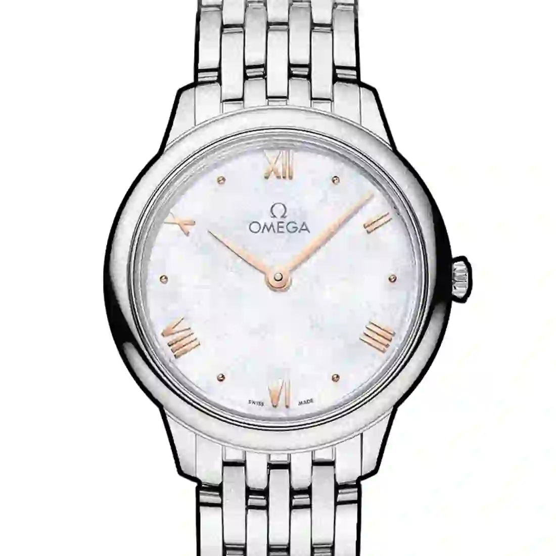 Omega De Ville Prestige Quartz Pearl White 28mm
