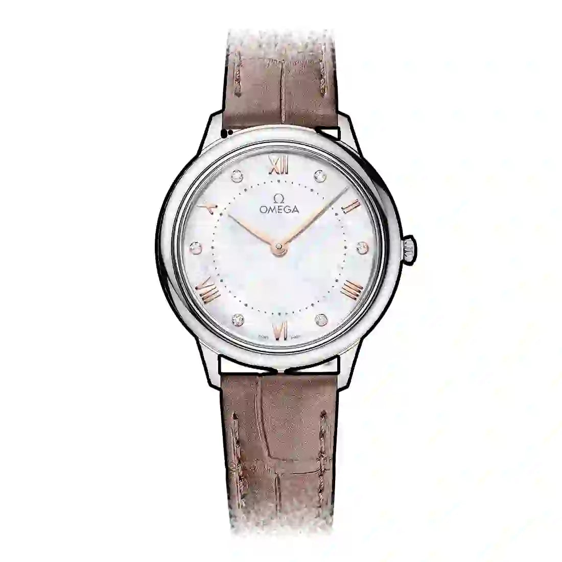 Omega De Ville Prestige Quartz Pearl White30mm