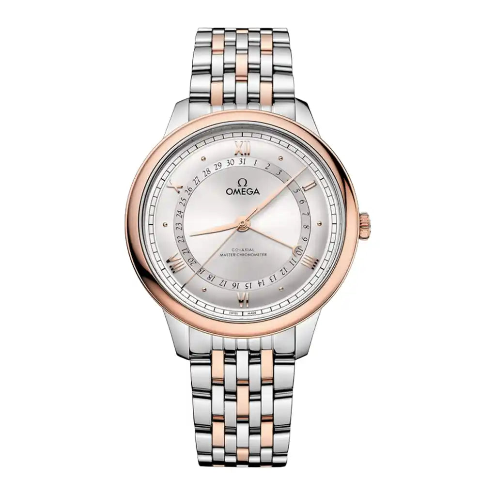 Omega De Ville 434.20.42.22.02.001 – Uhr mit Silber , Edelstahl, Roségold, PVD-beschichtet, 42 mm