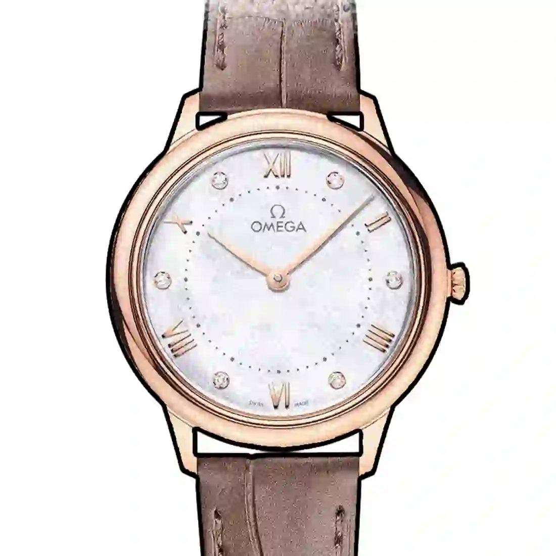 Omega De Ville Prestige Quartz Pearl White 30mm