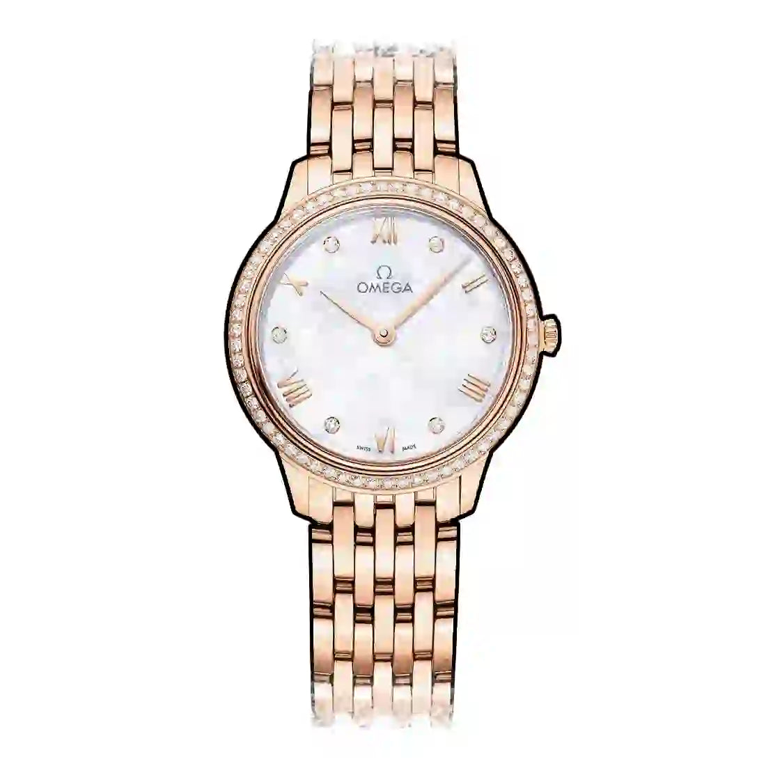 Omega De Ville Prestige Quartz Pearl White 28mm