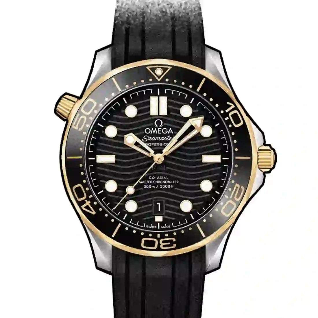 Omega Seamaster Diver 300 M Co-Axial Master Chronometer Automatic Black 42mm