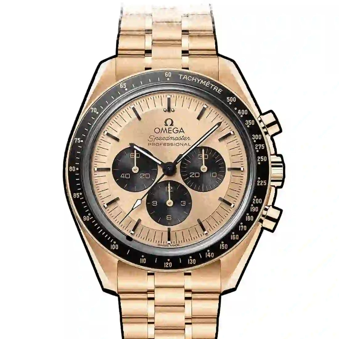 Omega Speedmaster Moonwatch Co-Axial Master Chronometer Chronographe Remontage Manuel Jaune 42mm