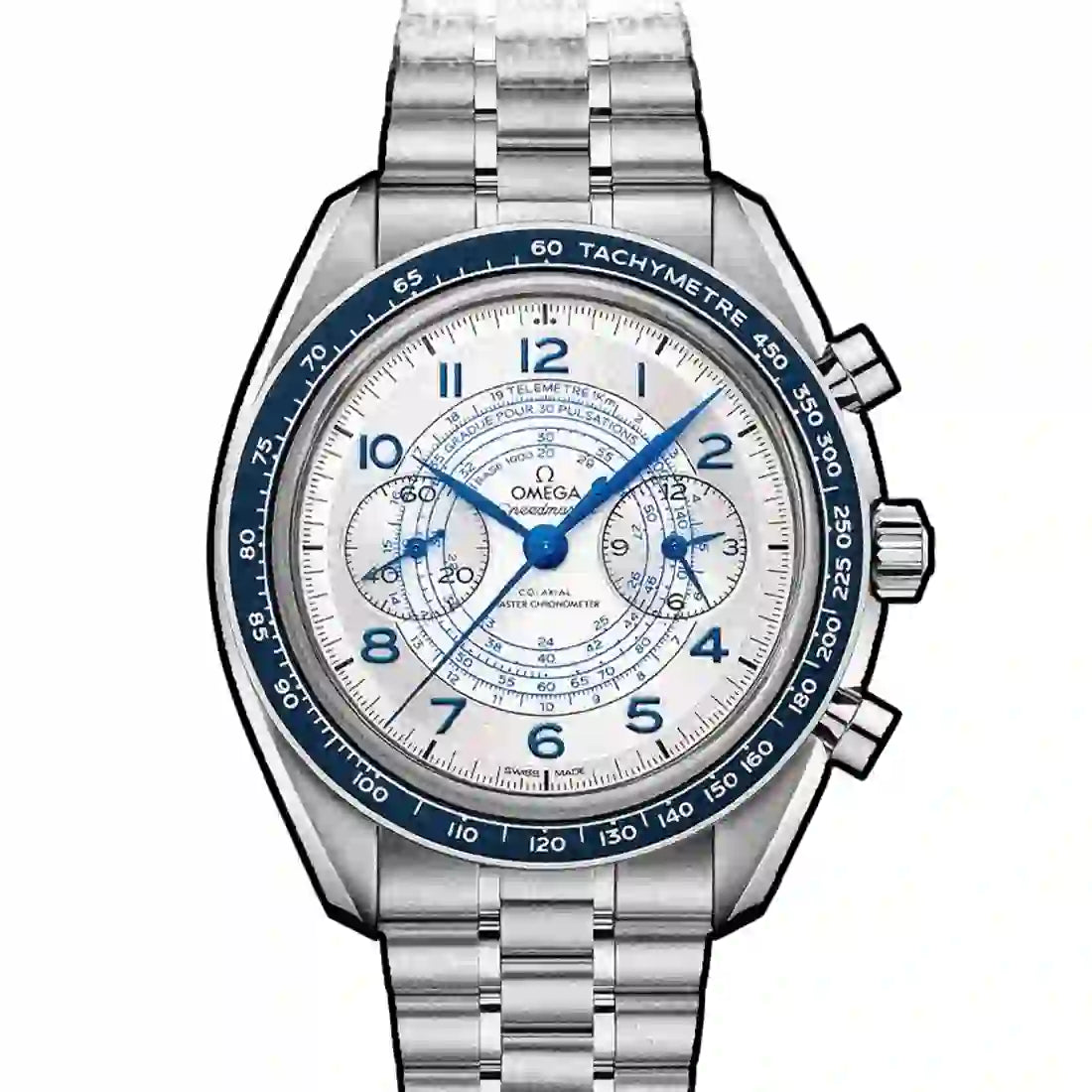 Omega Speedmaster Chronoscope Co-Axial Master Chronomètre Chronographe Remontage Manuel Argent 43mm