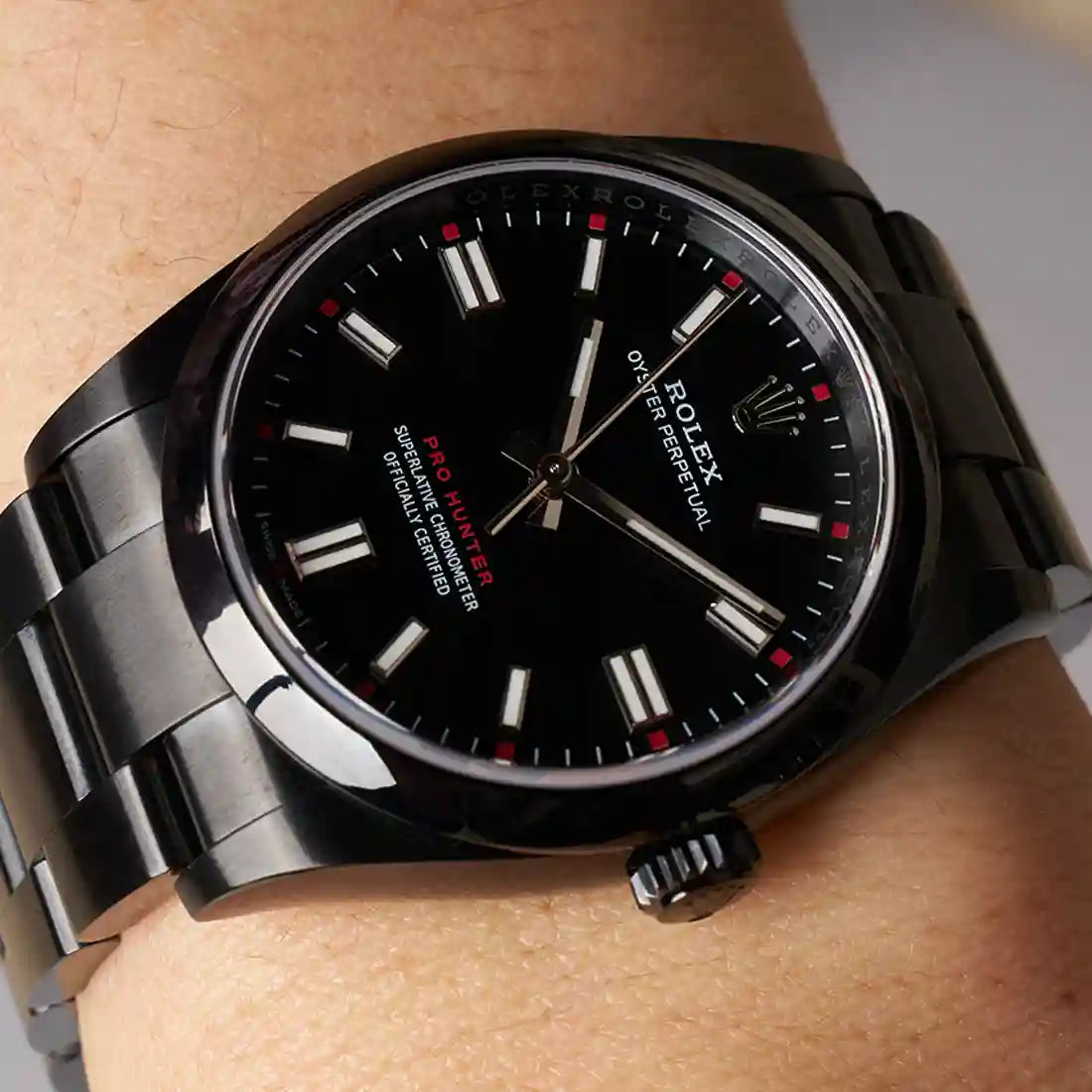 Pro Hunter Oyster Perpetual Automatik Schwarz