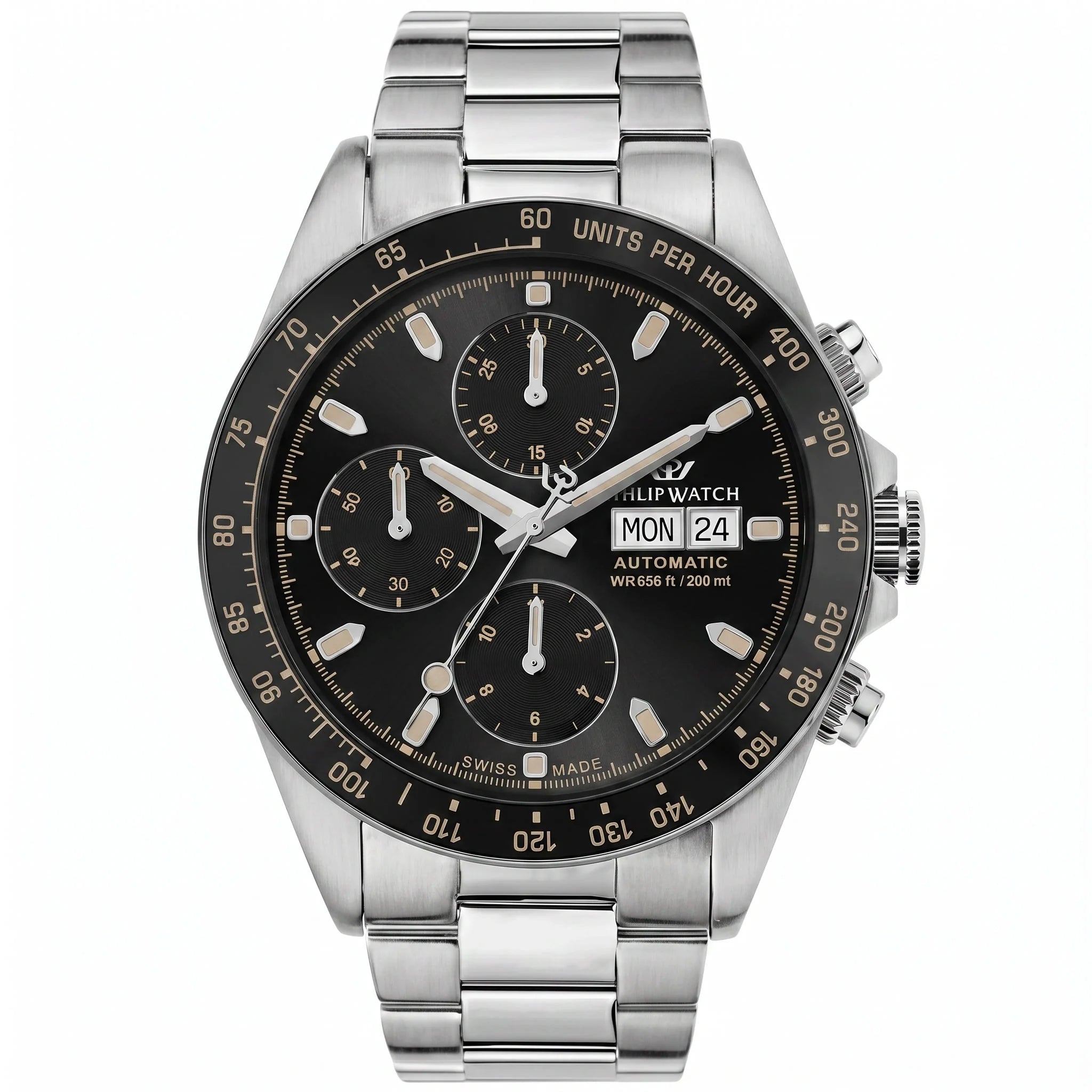 Philip Watch Caribe Automatik Schwarz 42mm
