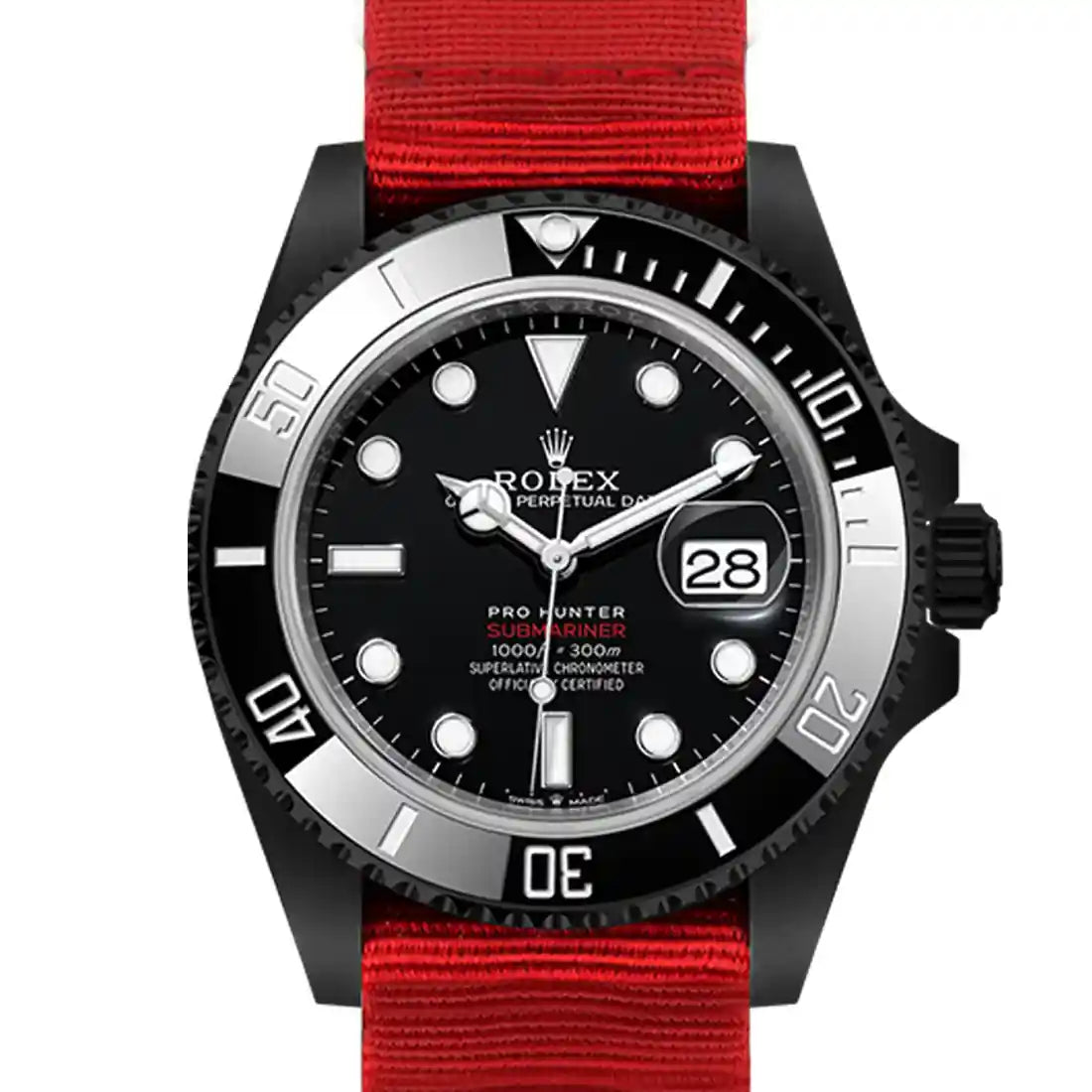 Pro Hunter Submariner Datum Automatik Schwarz