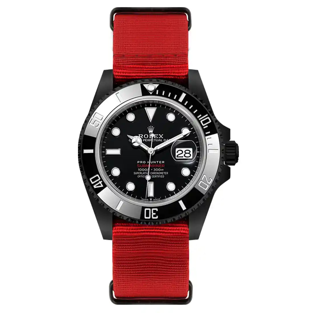 Pro Hunter Submariner Datum Automatik Schwarz