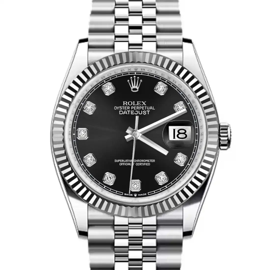 Rolex Datejust Zwart 36 mm