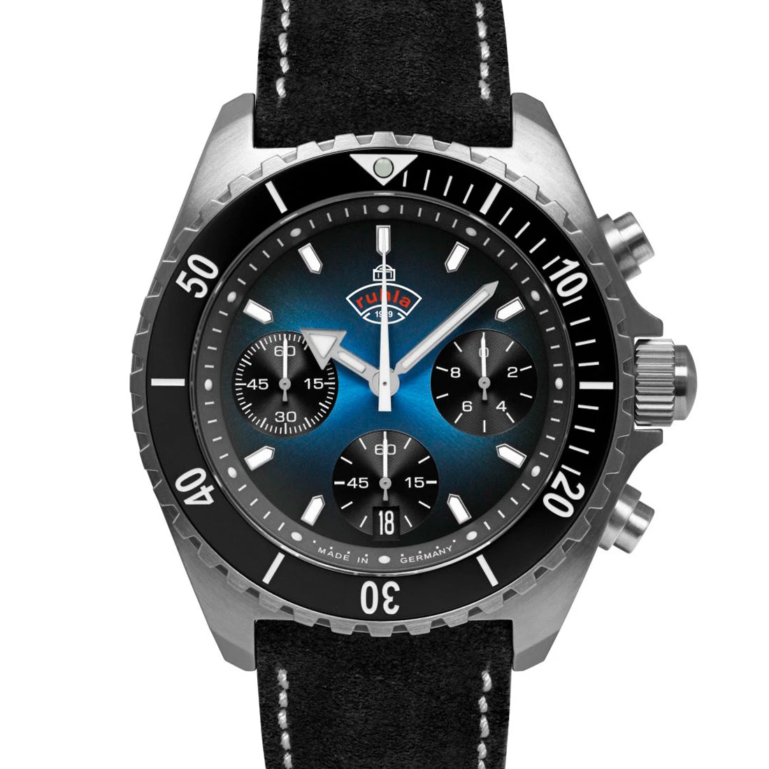 Ruhla Glasbach Cup 4970 Quartz Bleu 43mm