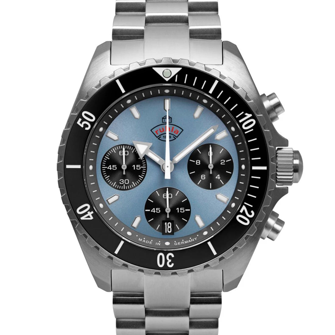 Ruhla Glasbach Cup 4970M Quartz Bleu 43mm