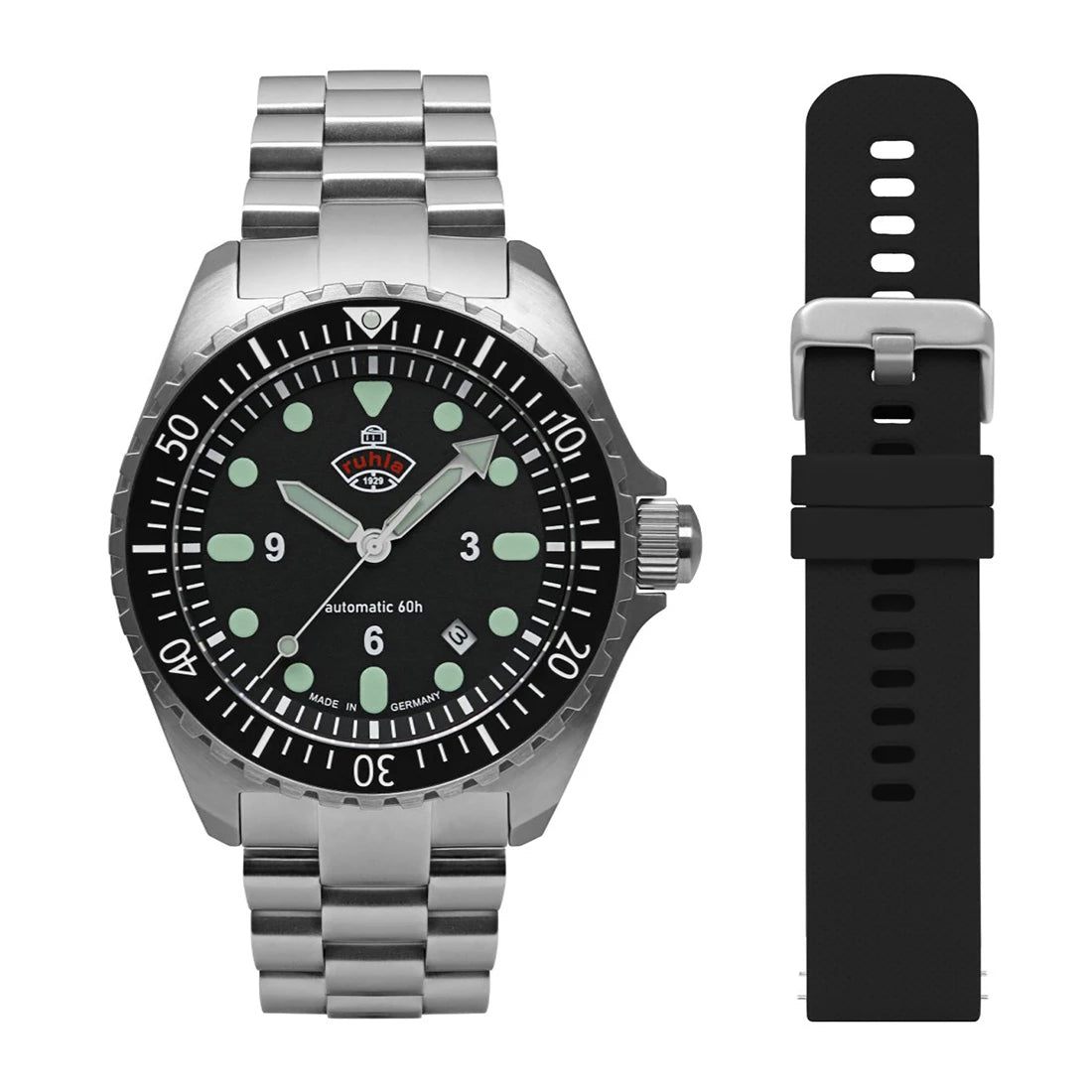 Ruhla NVA Kommando Minentaucher 4960M_SET Automatique Noir 43mm