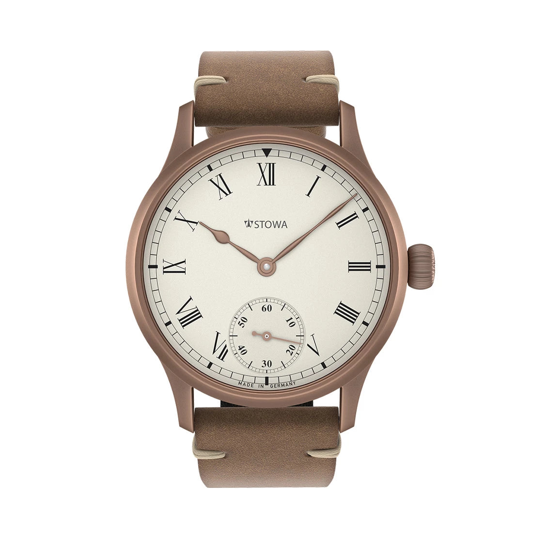 STOWA Marine Original Bronze Vintage roman Remontage Manuel Argent 41mm