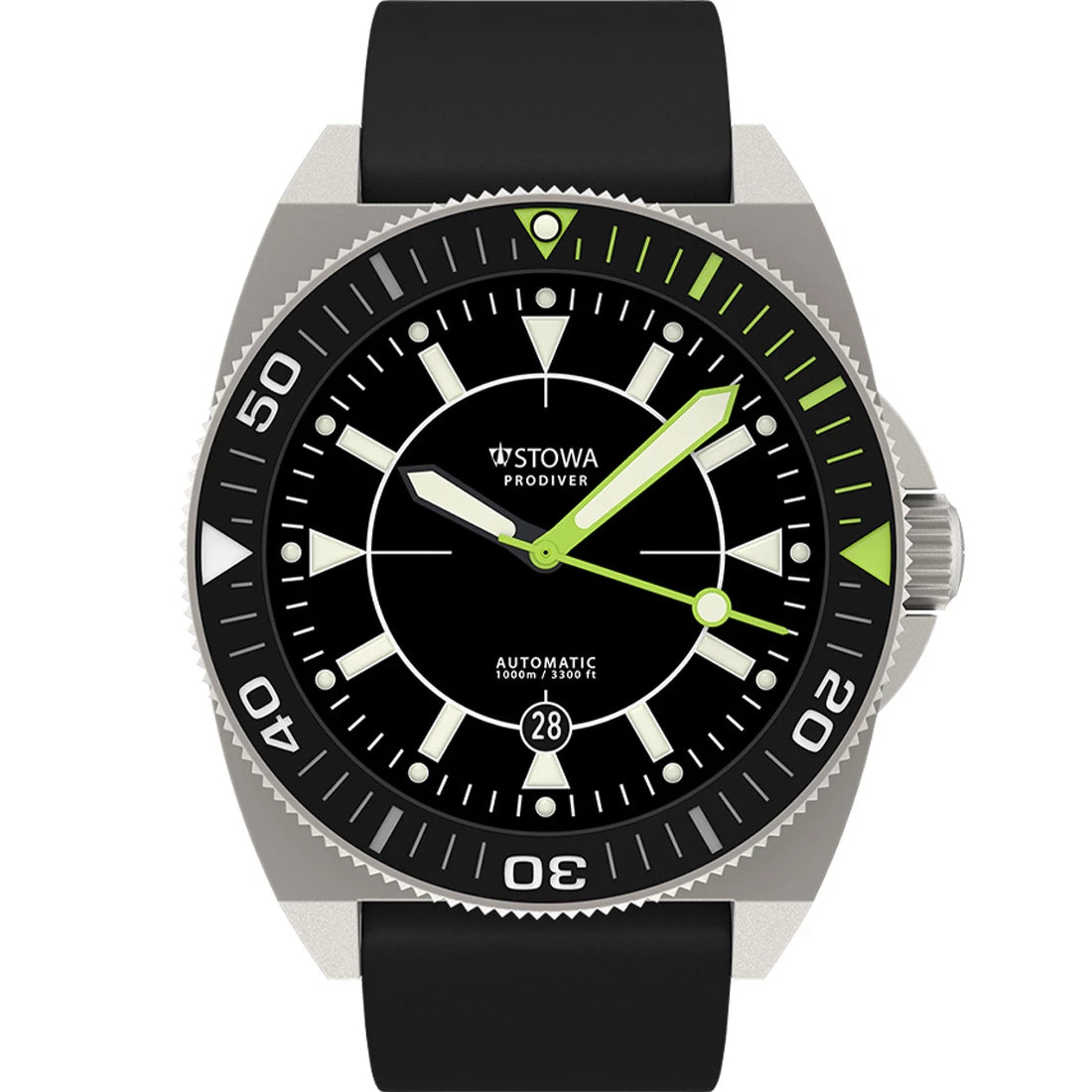 STOWA Sports Prodiver Schwarz Grün  Automatik Schwarz