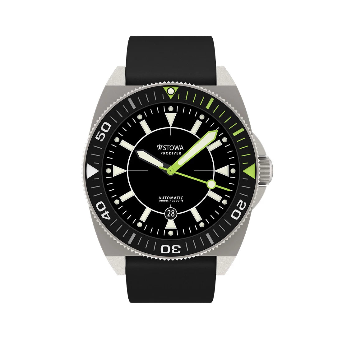 STOWA Sports Prodiver Schwarz Grün  Automatik Schwarz