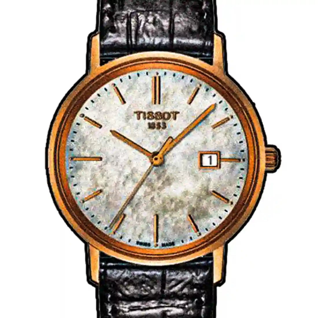 TISSOT T-Gold Quartz met parelmoer 29 mm