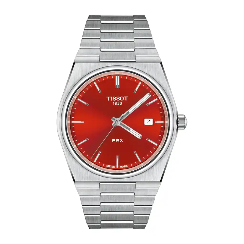 Tissot PRX T137.410.11.421.00 40mm mit Rot , Edelstahl, 40mm