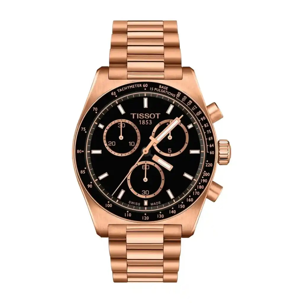 Tissot T-Classic T149.417.33.051.00 40mm  Schwarz , Edelstahl, Roségold, PVD-beschichtet, 40mm