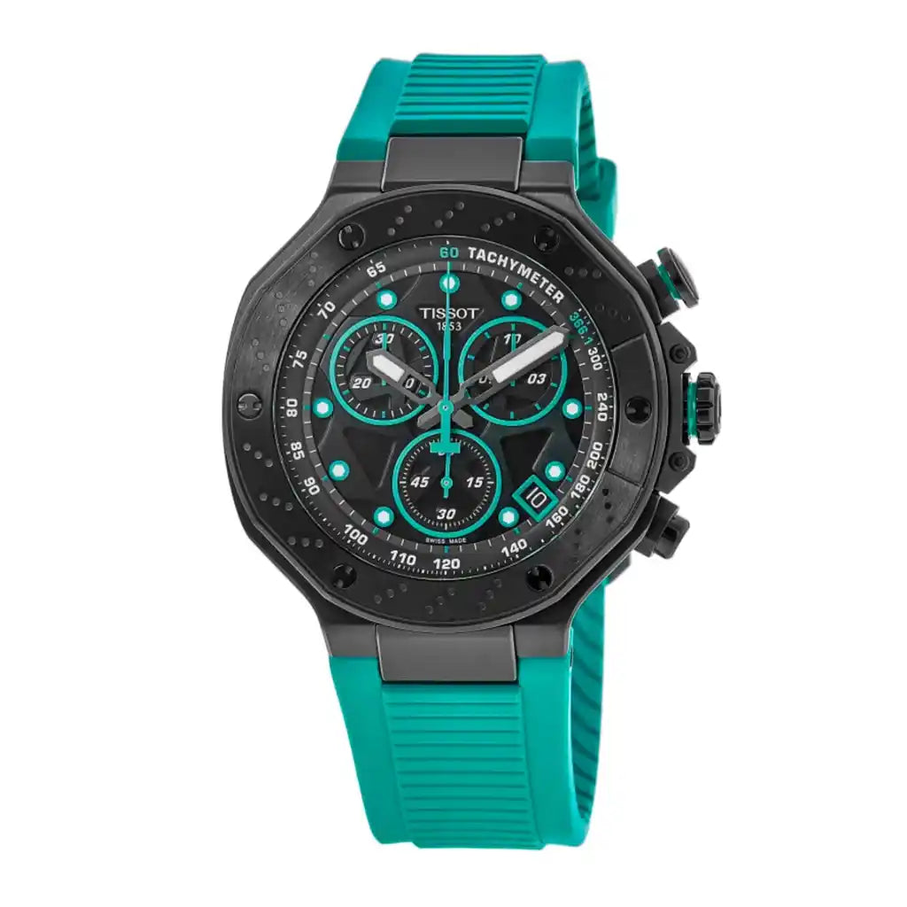 Tissot T-Race T141.417.37.051.01 Uhr mit Schwarz , Edelstahl, PVD-beschichtet, 45 mm