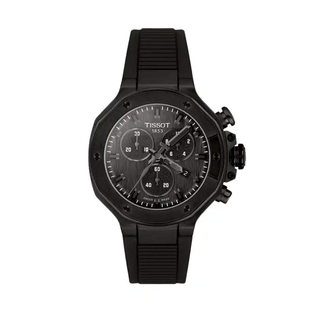 Tissot T-Race T141.817.37.051.00 Uhr mit Schwarz , Edelstahl, PVD-beschichtet, 45 mm