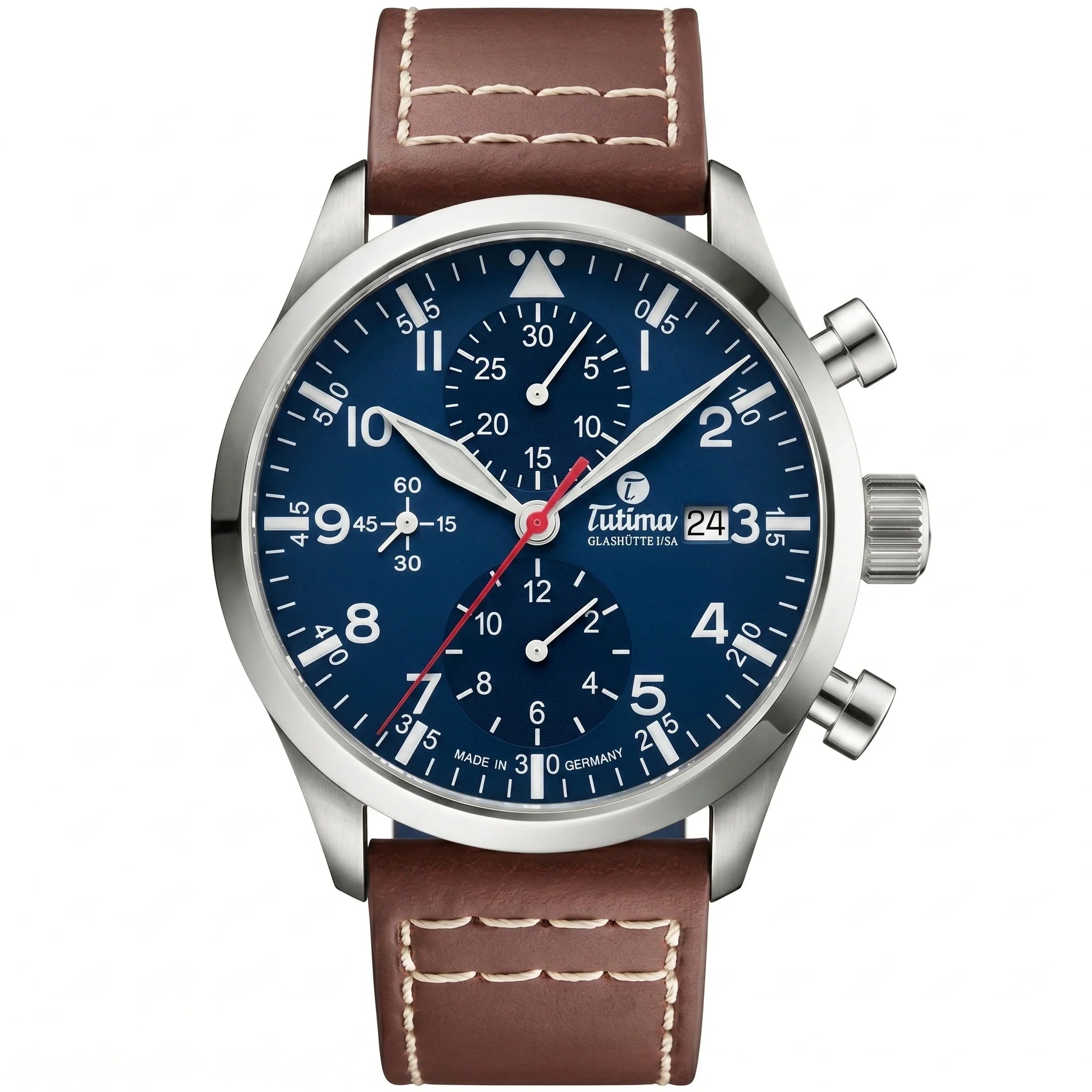 Tutima Glashütte Flieger Automatique Bleu 41mm