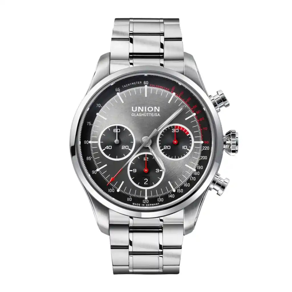 Union Glashütte Belisar D009.427.11.082.00 – Uhr mit grauem Zifferblatt, Edelstahl, 44 mm