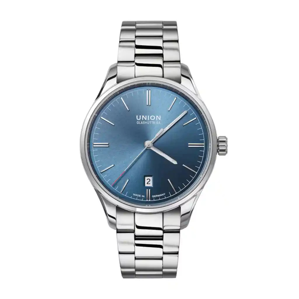 Union Glashütte Viro D017.407.11.041.00 – 39mm mit blauem Zifferblatt und Edelstahlgehäuse, 39mm